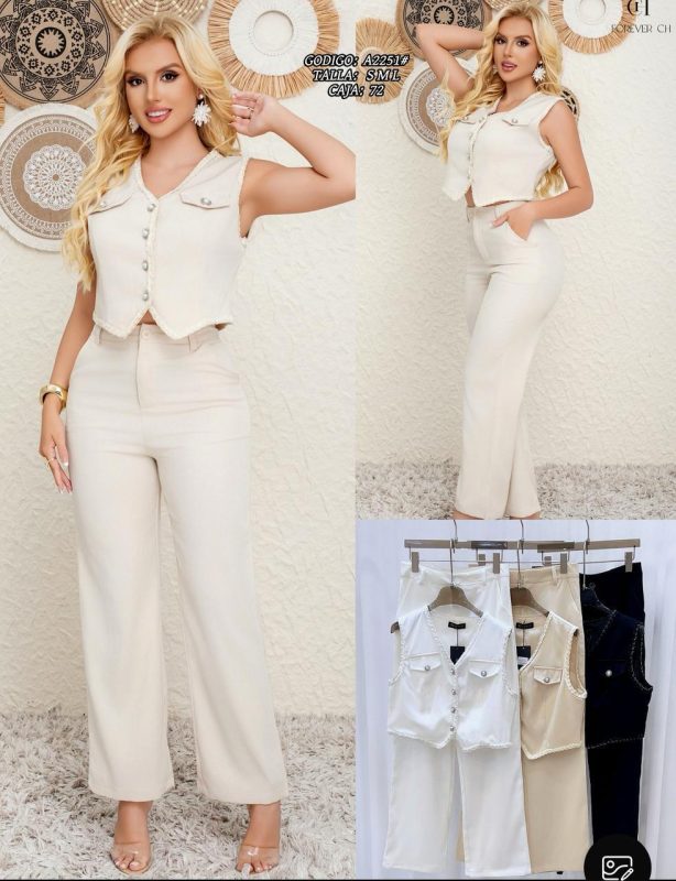 Conjunto de chaleco y pantalón-A2251
