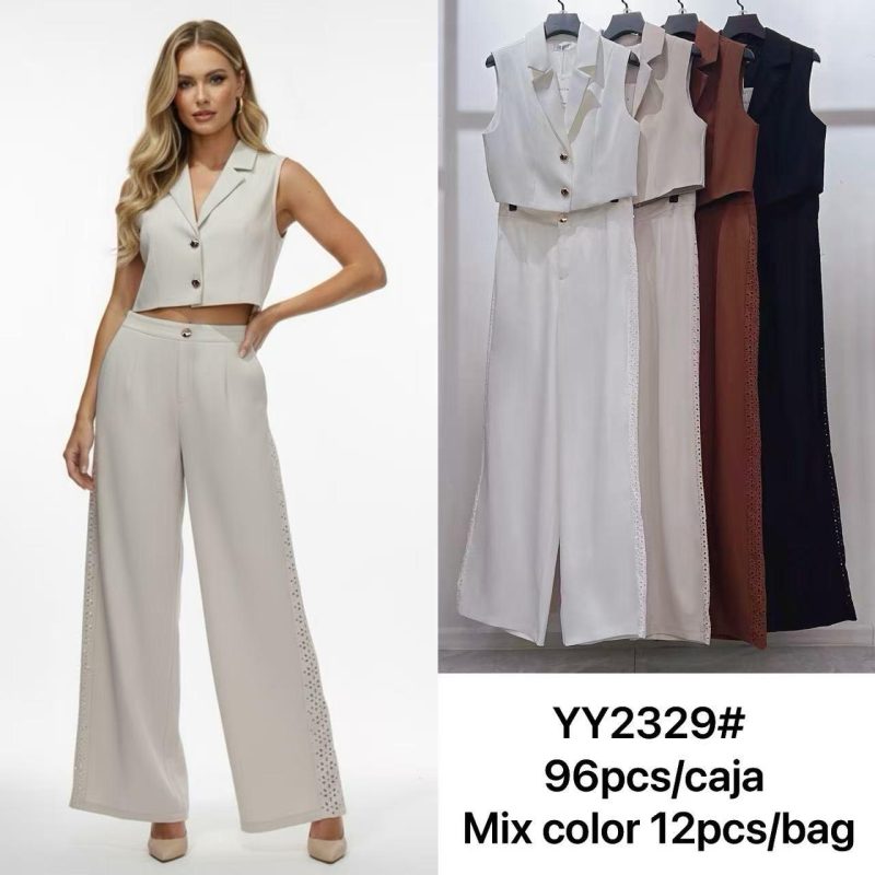 Conjunto de Chaleco y Pantalón de Mujer-YY2329