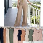 Conjunto de chaleco y pantalón de vestir para mujer-YS1012 - 4