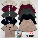 Conjunto falda y camisa combinada-CH101 - 1