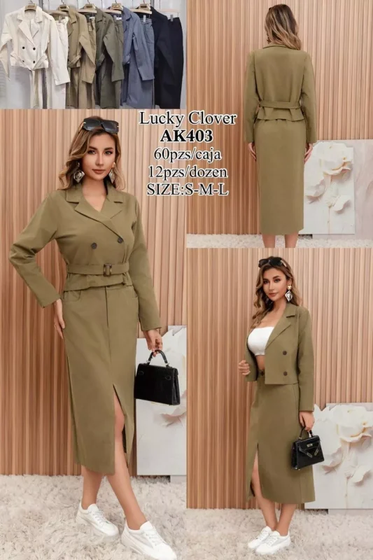Conjunto de falda y blazer-AK403