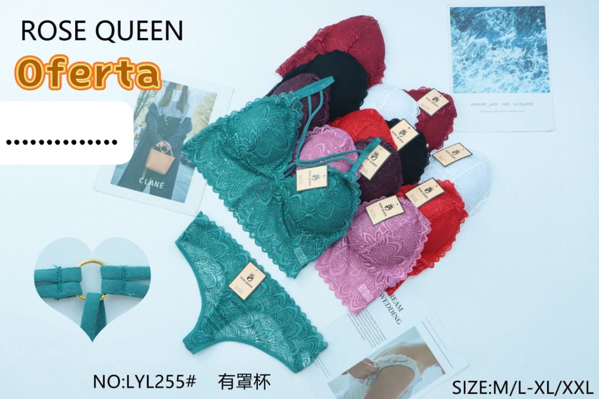 Conjunto de lencería con encaje-LYL255