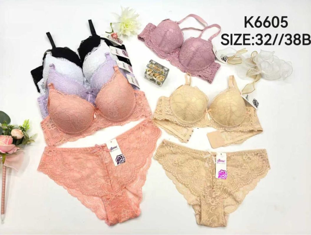 Conjunto de lencería de encaje-K6605