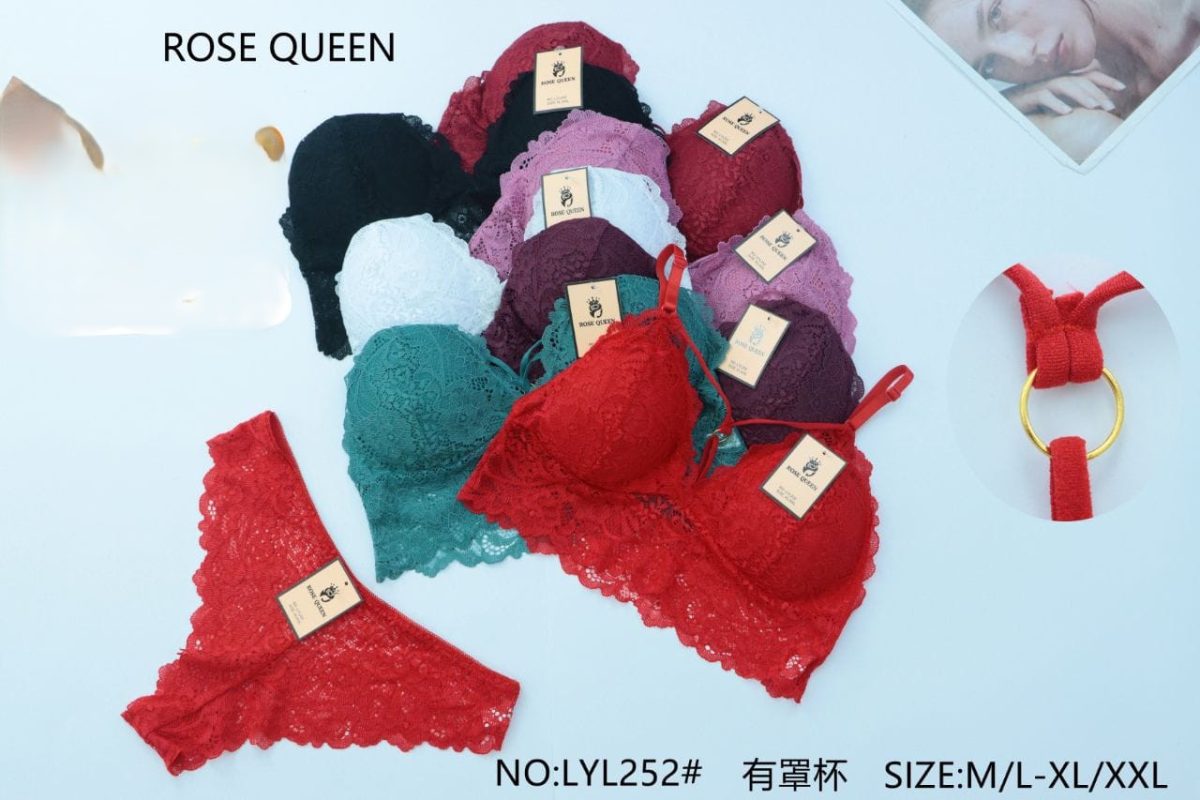 Conjunto de lencería de encaje-LYL252