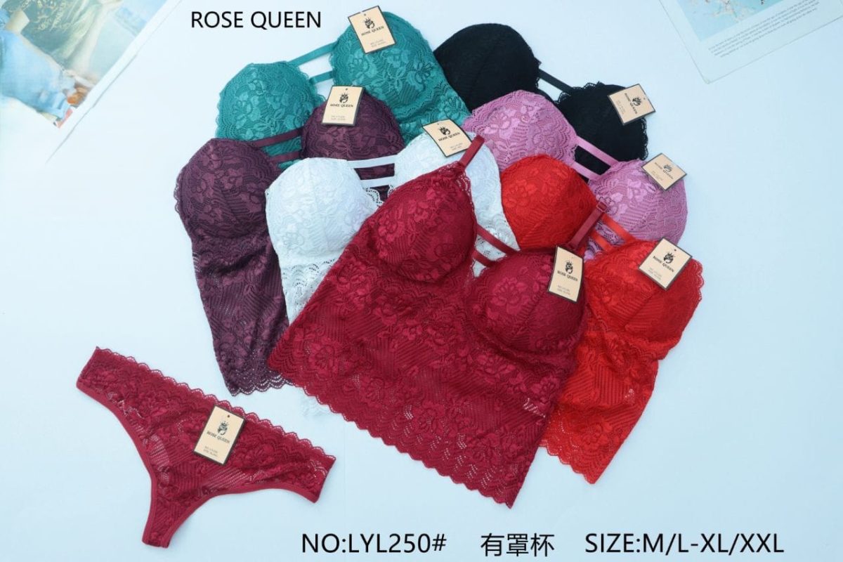 Conjunto de lencería de encaje-LYL250