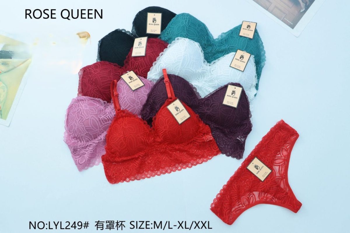Conjunto de lencería de encaje-LYL249