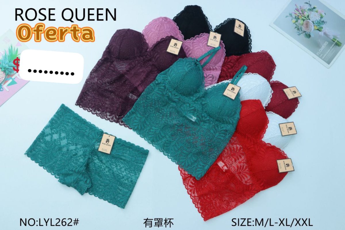 Conjunto de lencería Rose Queen-LYL262#