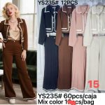 Conjunto de pantalón y chaqueta con ribete-YS235 - 2