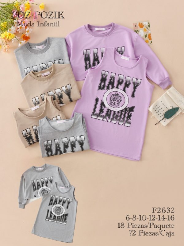 Conjunto de ropa infantil Happy League-F2632