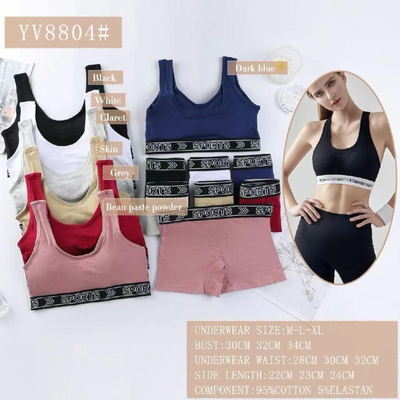 Conjunto de ropa interior deportiva para mujer-YV8804