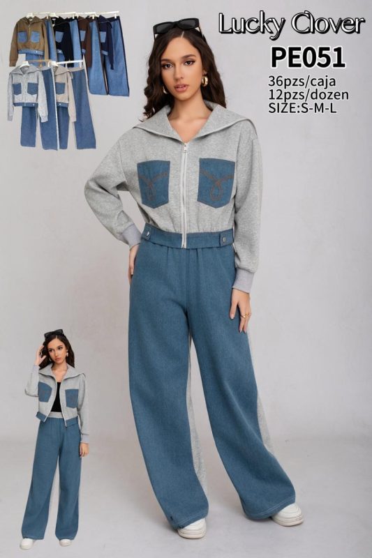 Conjunto de sudadera y pantalones-PE051