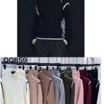 Conjunto de suéter y falda con cremallera-QQ859 - 2