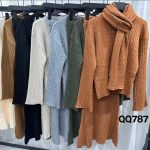 Conjunto de suéter y falda-QQ787 - 1
