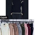 Conjunto de suéter y falda con cremallera-QQ859 - 3