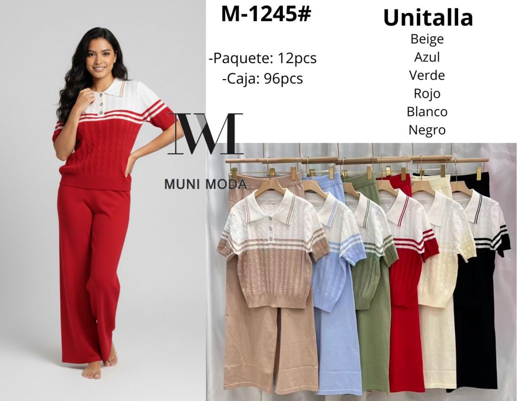 Conjunto de suéter y pantalón-M-1245