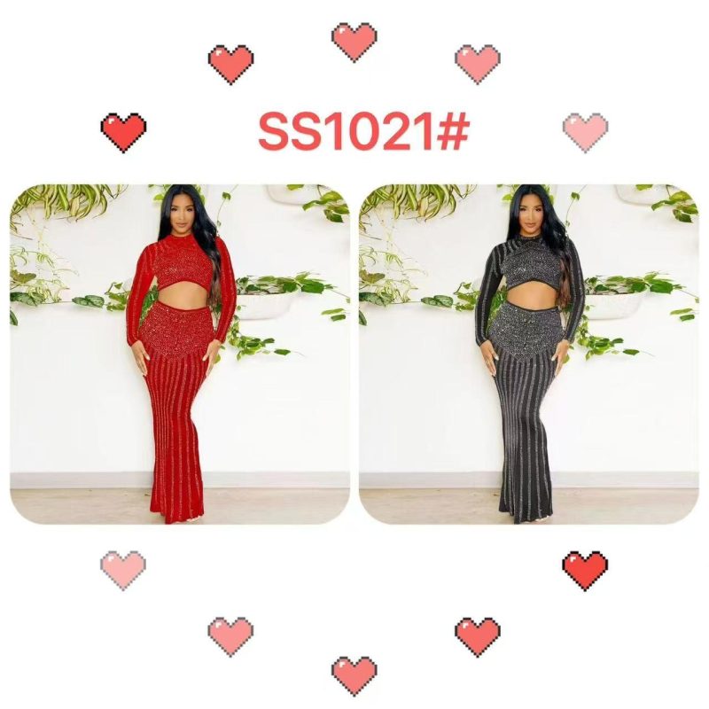 Conjunto de top y falda-SS1021