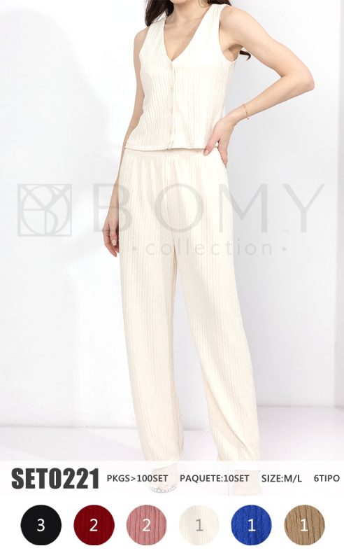 Conjunto de top y pantalones-SET0221