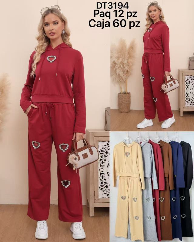 Conjunto deportivo con corazones-DT3194