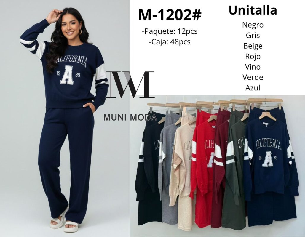 Conjunto deportivo de pantalón y sudadera-M-1202