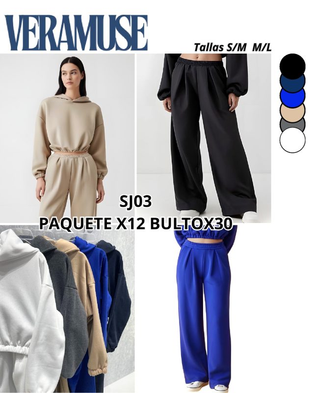 Conjunto deportivo de sudadera y pantalón-SJ03