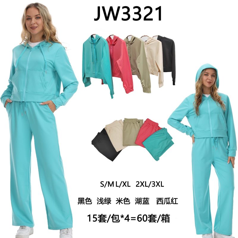 Conjunto deportivo para mujer con capucha-JW3321