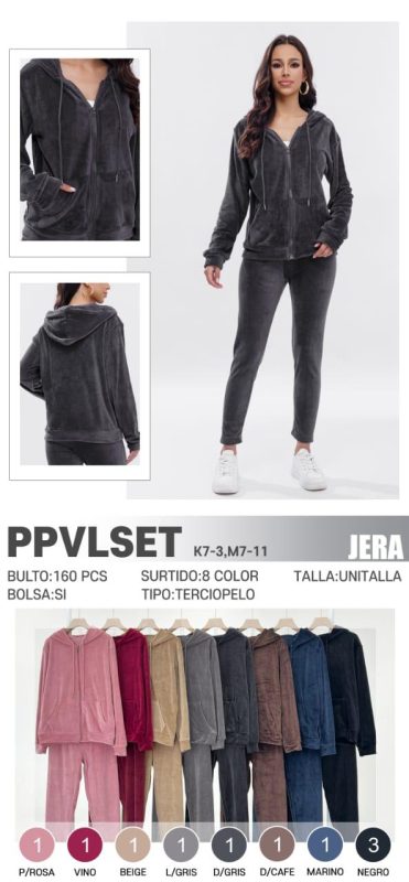 Conjunto deportivo terciopelo-PPVLSET