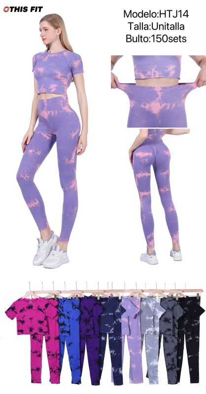 Conjunto deportivo tie-dye para mujer-HTJ14
