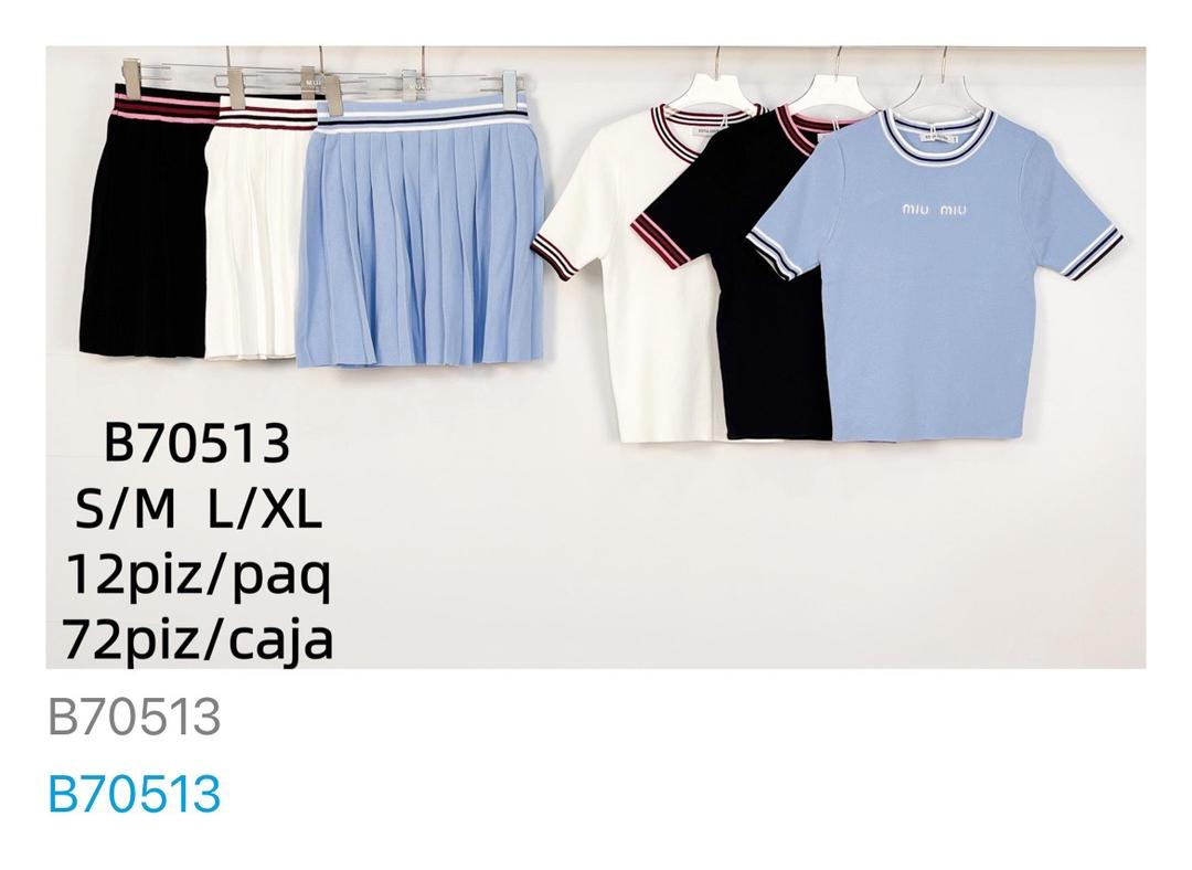 Conjunto falda y camiseta a juego-B70513