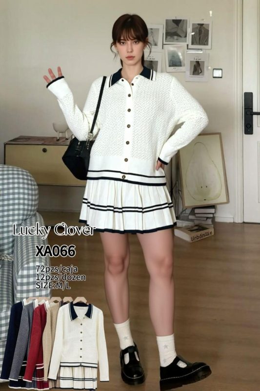 Conjunto falda y cardigan-XA066