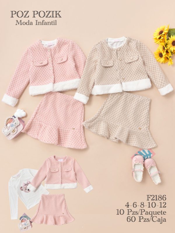 Conjunto Infantil Blazer y Falda-F2186
