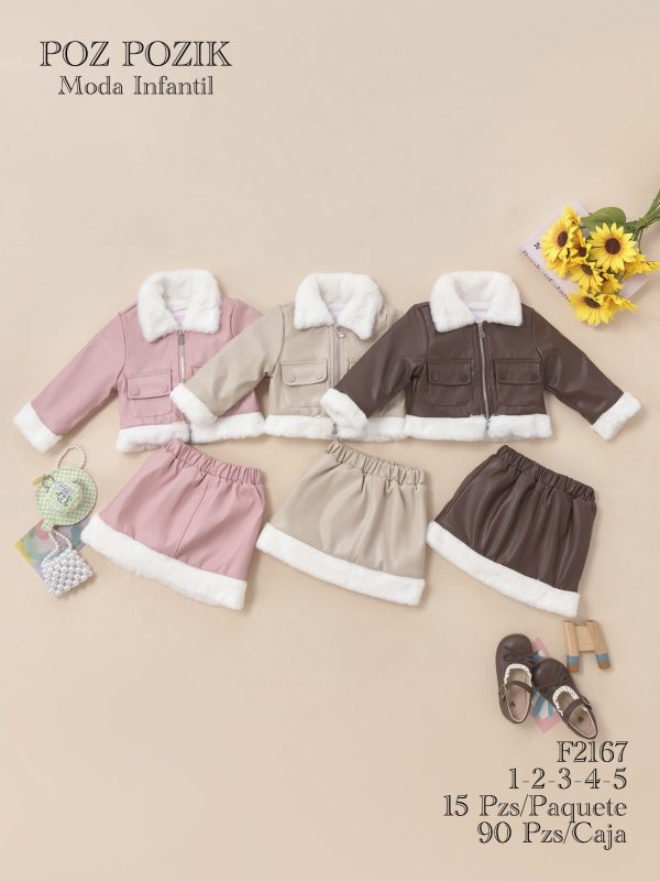 Conjunto infantil chamarra y falda-F2167