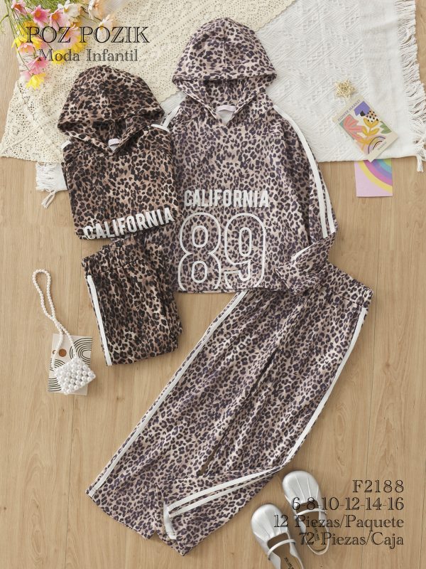 Conjunto Infantil con estampado de Leopardo California 89-F2188