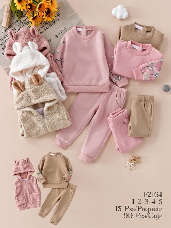 Conjunto Infantil con Gorro Orejas-F2164