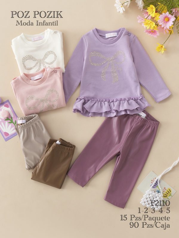 Conjunto infantil POZ POZIK con moño-F2110