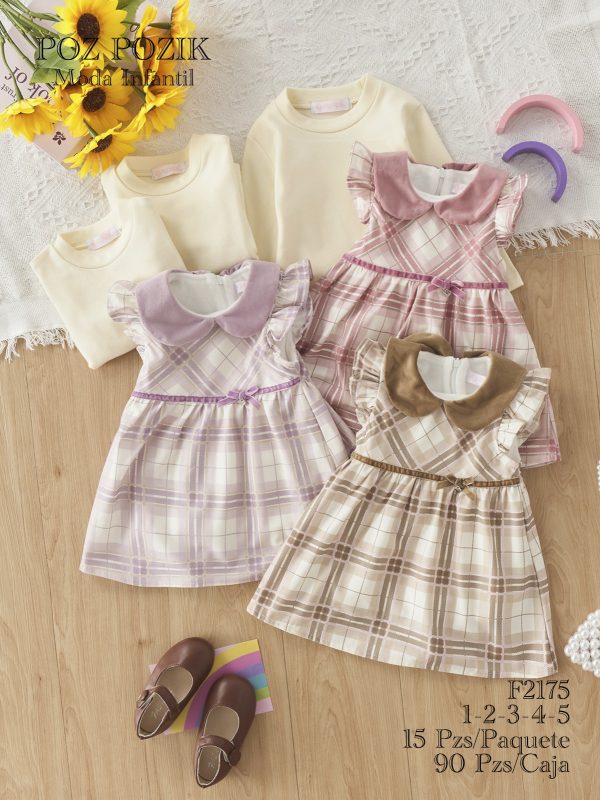 Conjunto Infantil Vestido y Blusa-F2175
