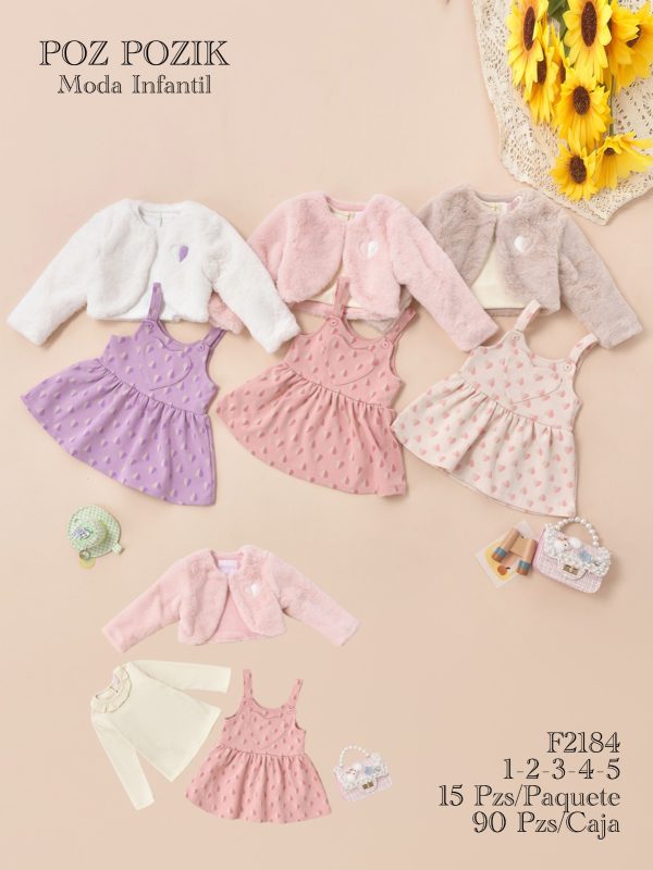 Conjunto Infantil Vestido y Chaqueta-F2184