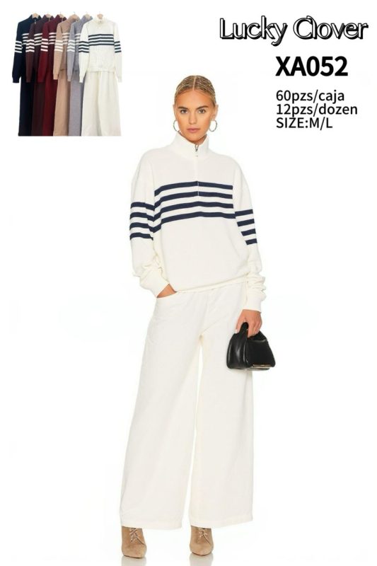 Conjunto Lucky Clover de suéter y pantalón-XA052