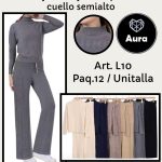 Conjunto tejido de punto cuello semialto-L10 - 2