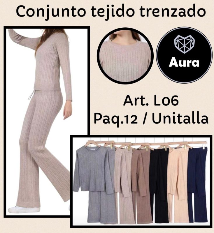 Conjunto tejido trenzado-L06
