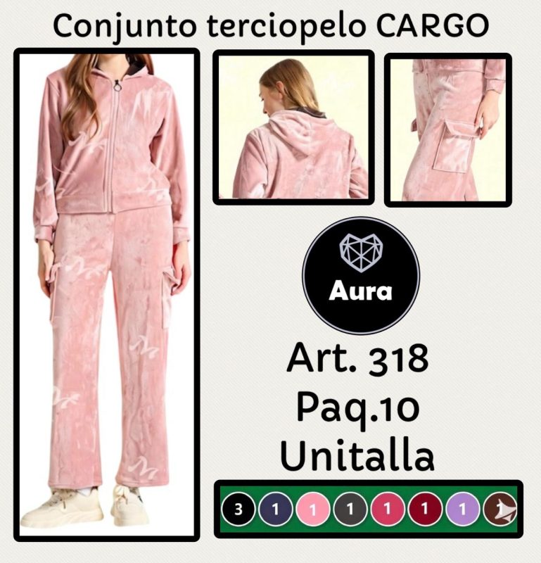 Conjunto terciopelo Cargo-318
