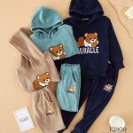Conjuntos infantiles con diseño de oso-F2800 - 2