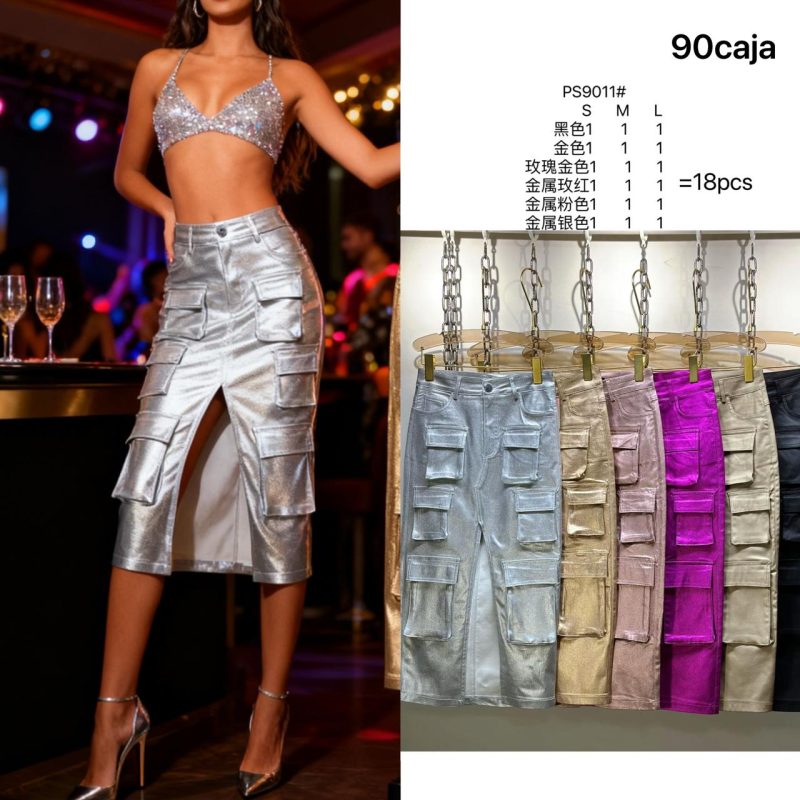 Falda cargo metalizada-PS9011