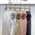 Falda midi con abertura y detalle floral-PS862 - 1