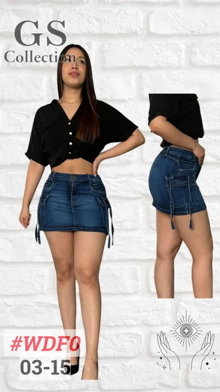 Falda dama cargo-WDF0