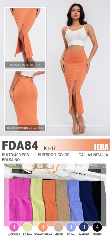 Falda midi con abertura-FDA84