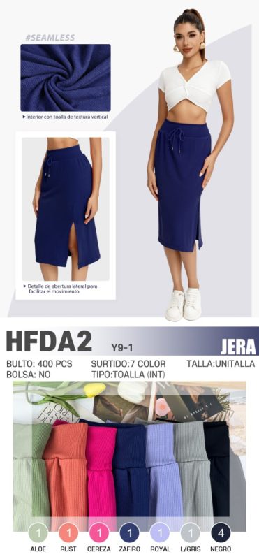 Falda midi con abertura-HFDA2