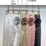 Falda midi con abertura y detalle floral-PS862 - 2