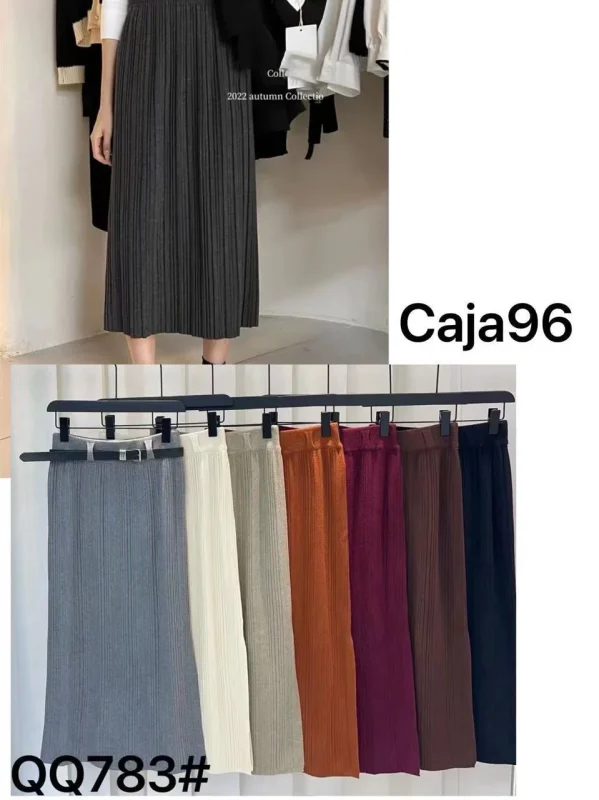 Falda plisada midi-QQ783