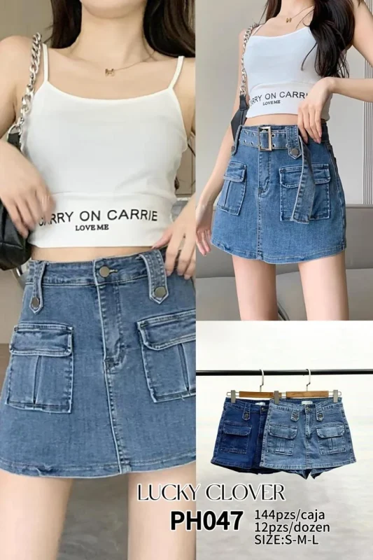 Falda Short de mezclilla-PH047