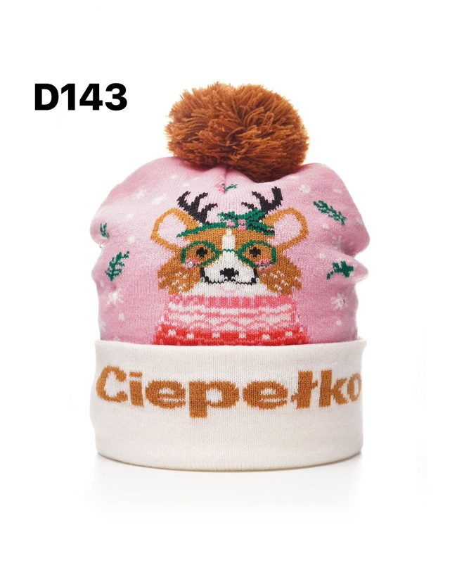 Gorro de invierno con diseño de perro-D143